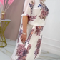 Model floral Rochie rotundă cu gât plisat