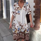 Femei florale imprimare Casual vrac Midi rochie