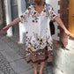 Femei florale imprimare Casual vrac Midi rochie