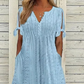 ✨【M-3XL】👗Femei Elegant V-Neck Hollow-Out rochie solidă🔥