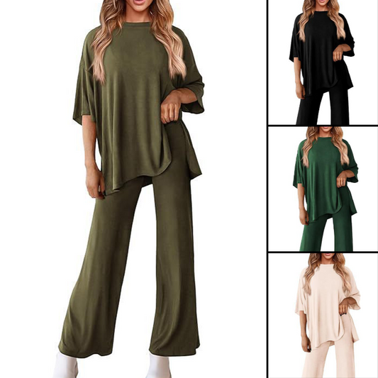 Set de top și pantaloni casual pentru femei