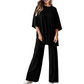 Set de top și pantaloni casual pentru femei