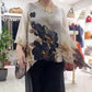 👚 Top Femei cu Gât Rotund & Imprimat Floral 🌸 | Bumbac Respirabil