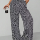 🔥Pantaloni cu picior drept și picior lat pentru femei cu imprimare de leopard🐆
