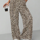 🔥Pantaloni cu picior drept și picior lat pentru femei cu imprimare de leopard🐆