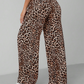 🔥Pantaloni cu picior drept și picior lat pentru femei cu imprimare de leopard🐆