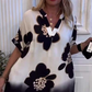 Femei imprimate Loose Deep V-Neck rochie