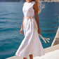 【S-2XL】👗Rochie elegantă de culoare solidă cu curea