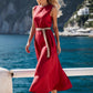【S-2XL】👗Rochie elegantă de culoare solidă cu curea