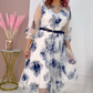 👗 Rochie din plasă cu imprimeu floral