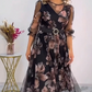 👗 Rochie din plasă cu imprimeu floral