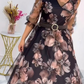 👗 Rochie din plasă cu imprimeu floral
