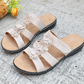 【EU 35-43】🌺Sandale slip-on de damă cu decor floral