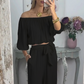 💃Set de pantaloni și top cu umerii deschiși pentru femei