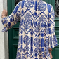 【S-4XL】💮Rochie plisată imprimată cu decolteu în V pentru femei