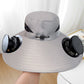 🧢  50% REDUCERE! ✨ Pălărie de soare cu ventilator solar – UPF 50+, alimentare duală, ultraușoară ☀️