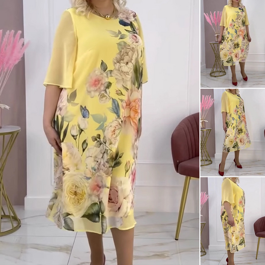 🌸 Fustă casual cu jumătate de corp floral pentru femei