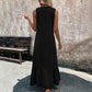 Femeii Casual V-Neck fără mâneci Ruffled Maxi Dress