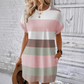 Rochie casual de damă cu decolteu rotund