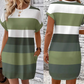 Rochie casual de damă cu decolteu rotund