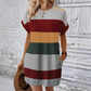Rochie casual de damă cu decolteu rotund