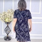 💞Rochie midi cu gât rotund imprimat
