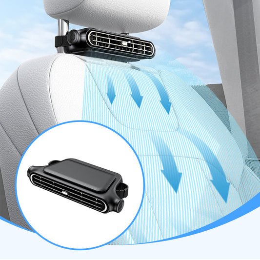 ❄️Ventilator pentru scaunul auto – cu două turbine și alimentare prin USB – răcitor de aer portabil pentru vară