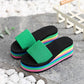 🌈 Flip flop pentru femei cu talpă curcubeu