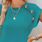 Culoare solidă rotund decolteu Slimming A-line rochie