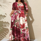 Rochie cu imprimeu floral lungă până la podea