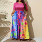 Rochie cu imprimeu floral lungă până la podea