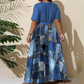 Rochie cu imprimeu floral lungă până la podea