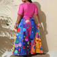 Rochie cu imprimeu floral lungă până la podea
