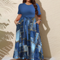 Rochie cu imprimeu floral lungă până la podea
