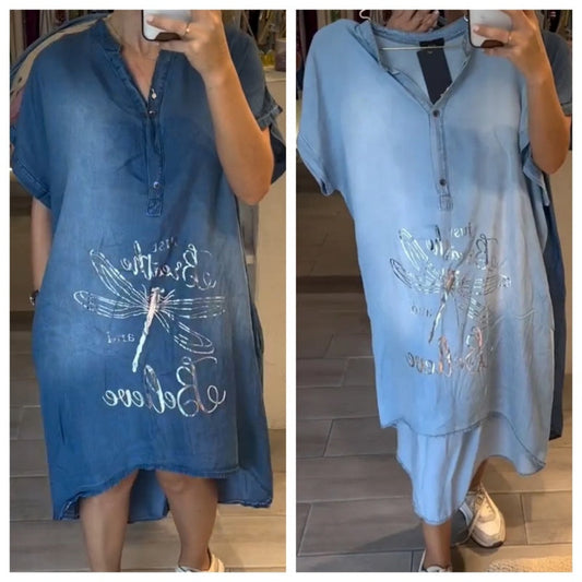 Rochie casual cu decolteu în V