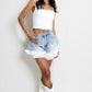 Dantelă de vară pentru femei cu panou A-Line Denim Shorts