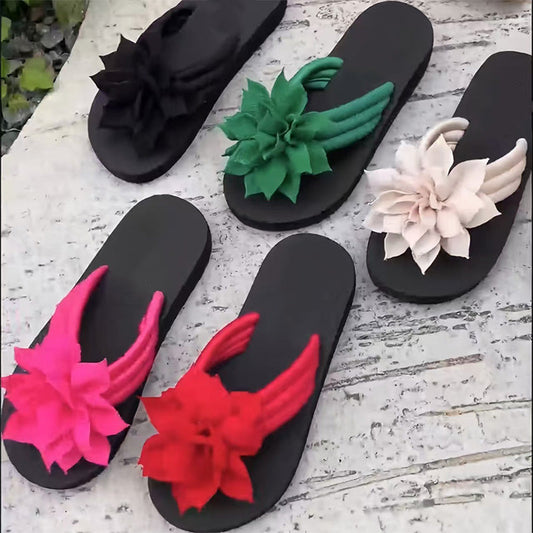 👡 Șlapi cu imprimeu floral pentru femei 🌺 - Confortabili, antiderapanți, ideali pentru plajă și acasă | Reducere Specială!