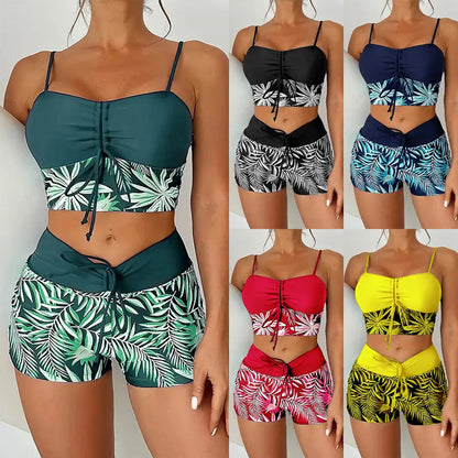 👙Costum de baie din două piese cu imprimeu, pentru femei