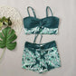 👙Costum de baie din două piese cu imprimeu, pentru femei