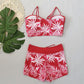 👙Costum de baie din două piese cu imprimeu, pentru femei