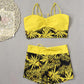 👙Costum de baie din două piese cu imprimeu, pentru femei