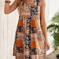👗 Rochie scurtă fără mâneci cu imprimeu în formă de A