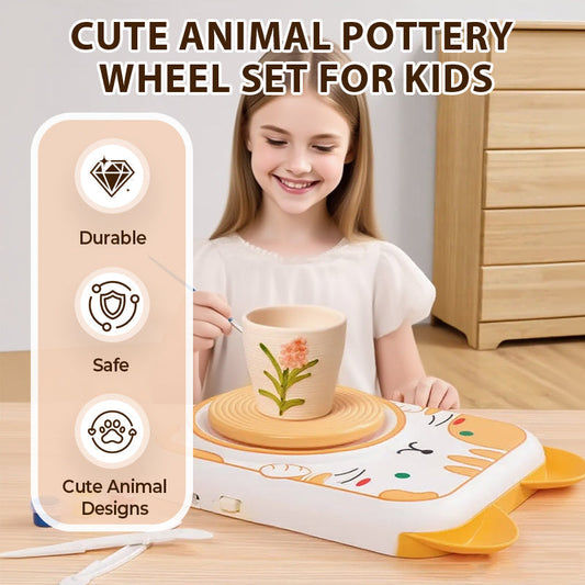 👨‍👩🐰Set de ceramică cu animale drăguțe pentru copii