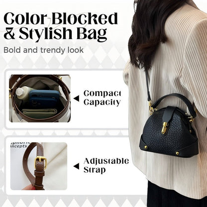 👜 Geantă de Mână cu Design Color Block, Compactă și Versatilă