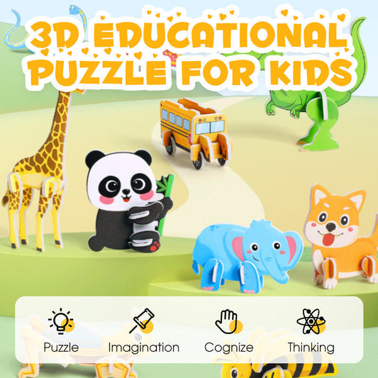 🎨3D puzzle educațional pentru copii