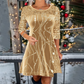 ✨Rochie elegantă cu paiete, în linie A