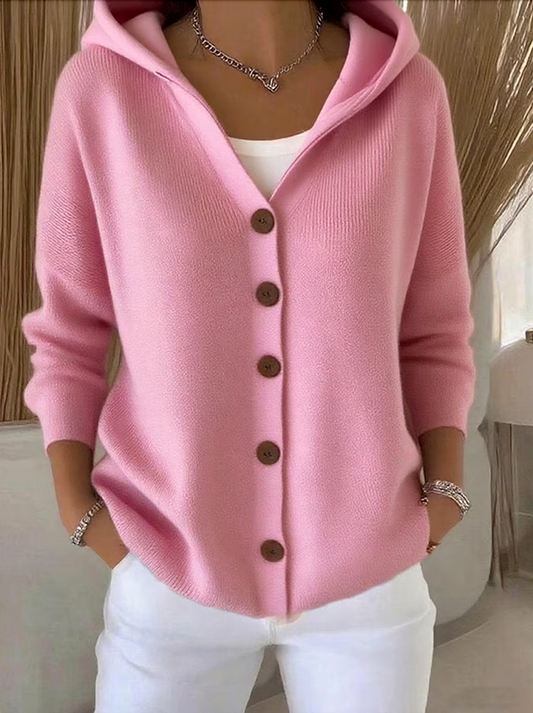 Cardigan confortabil din bumbac, cu mâneci lungi, pentru femei