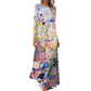 💝Rochie elegantă imprimată cu mânecă lungă