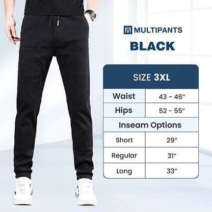 Men's 4-Way Stretch Multi-Pocket Everyday Cargo Pants