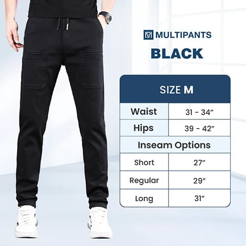 Men's 4-Way Stretch Multi-Pocket Everyday Cargo Pants